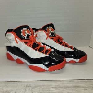 Air Jordan 6 Rings Youth DV1345-108 Orange Basketball Shoes Size 6.5 Kids Unisex